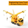 Simulation Lifted Crane 2.4G Remote Control Crane Light Can Lifted UP & Down All Round Driving Programm Demo Engineering Vehicle 3