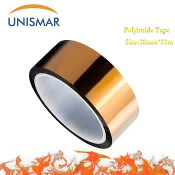 

30mm*33m 3D Printing Polyimide Tape High Temperature Heat BGA Thermal Insulation Tape Adhesive Insulating Tapes Board Protection