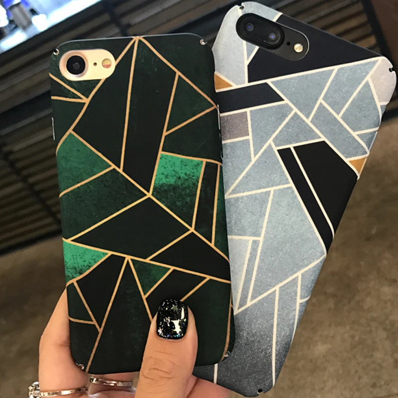Простой геометрический узор скраб зеленый чехол для телефона iPhone 6 6s 7 8 Plus X Xs XR Max