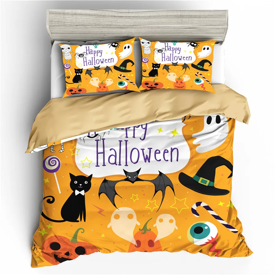 

A Bedding Set 3D Printed Duvet Cover Bed Set Halloween Home Textiles for Adults Bedclothes with Pillowcase #WSJ15