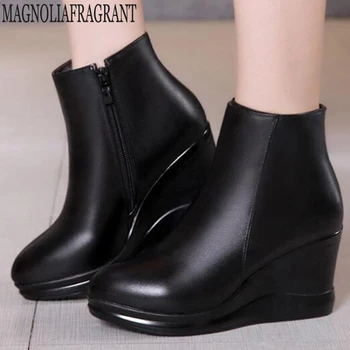 

Women's Shoes Pointed Toe Sexy Platform Wedges Boots Woman winter boots women rain boots High heel Booties ankle boots y322
