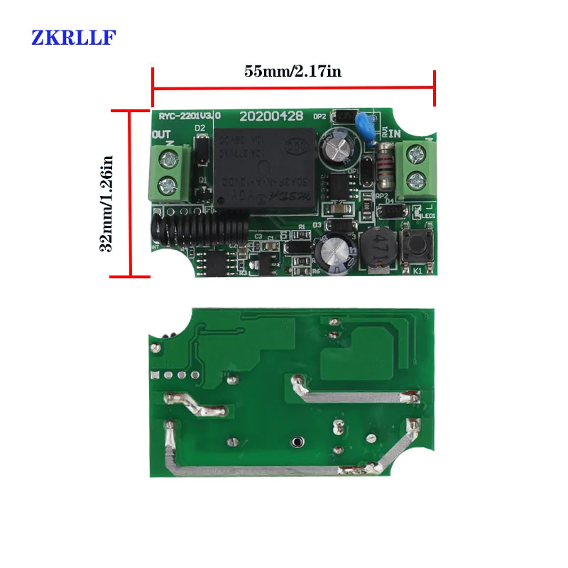 433MHz Portable Universal remote control switch 110V-220V Lamp Wireless Remote Control Switch Receiver Module and RF Transmitter-17