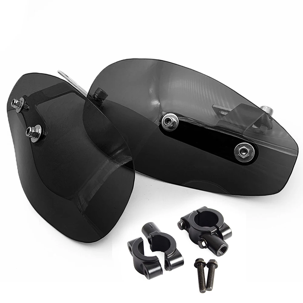 Black with adapter Защита рук для мотоциклов ручное защитное ветровое стекло дефлекторный комплект для honda cb500 suzuki gsx 600 f Yamaha vmax 1200 suzuki boulevard fz - Цвет: Black with adapter