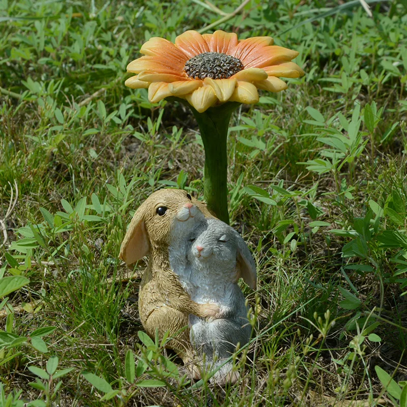 Everyday Collection Easter Decorations for Home Cute Rabbit Figurines Miniature Tabletop Ornaments Fairy Garden Thanksgiving Ornament Crafts Miniature Figurines Rabbit Ornaments