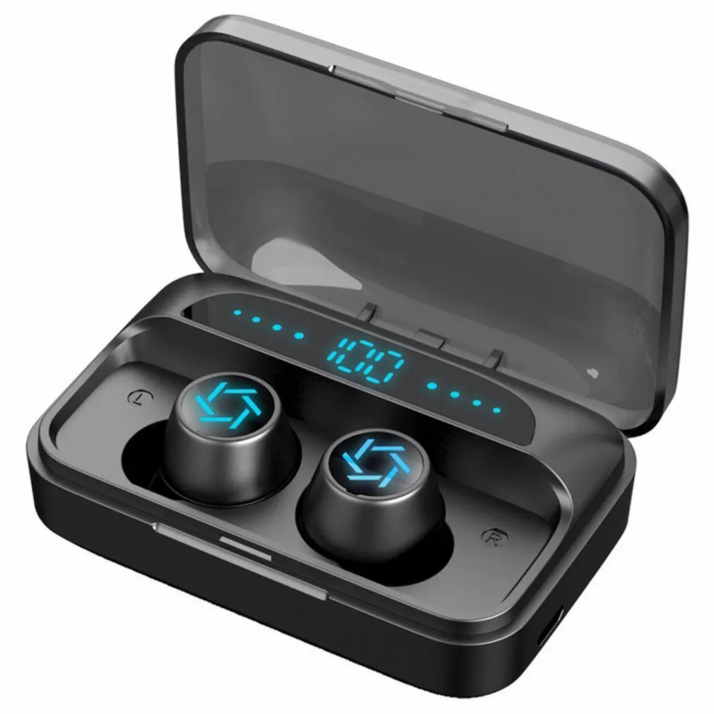 S15 Wireless Earphone LED Power Display With Charging Station 5 0 Stereo Sports Earbuds Sports Headphones