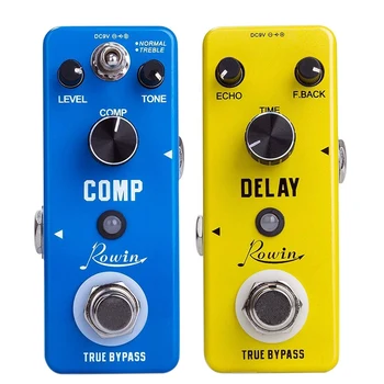 

2 Pcs Guitar Effect Pedal: 1 Pcs Analog Vintage Delay Guitar Effect Pedal & 1 Pcs Compressor Pedal Comp Effect Pedal for G