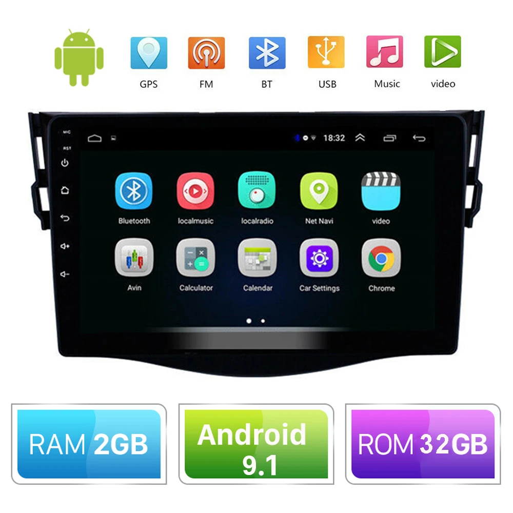 9 &quot2Din Android 1 автомобильное радио GPS навигация для Toyota RAV4 Rav 4 2007 2008 2009 2010 2011