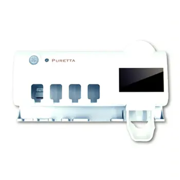 

Automatic Toothpaste Dispenser Wall Mounted Electric UV Toothbrush Holder with 5 Toothbrush Sterilizer Slots