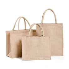 4 размера джутовый экологический многоразовый женская сумка-шоппер для девочек Большая вместительная сумка для покупок Портативная Складная вместительная сумка для хранения карман Прямая поставка