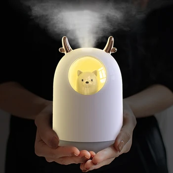 

Ultrasonic Electric USB Deer Air Humidifier 300ML Pet Timing Aroma Essential Oil Diffuser Cool Mist Maker Fogger With Light