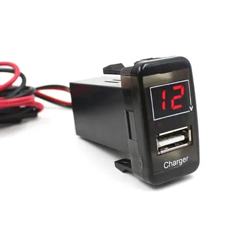 

VODOOL 2.1A USB Charger Power Socket Adapter Digital Voltmeter For Toyota VIGO For iPhone iPod iPad smart phone MP3 MP4