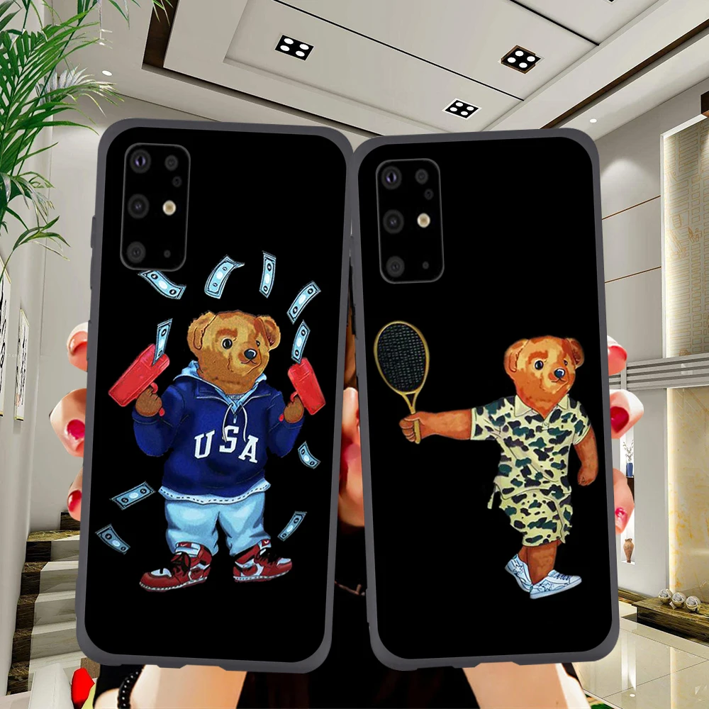 

cartoon Cute Bear For Samsung Galaxy S6 S7 S8 S9 S10 Lite S11 Edge S11e Note 8 9 10 plus M10 M20 M30 M40 Phone case cover coque