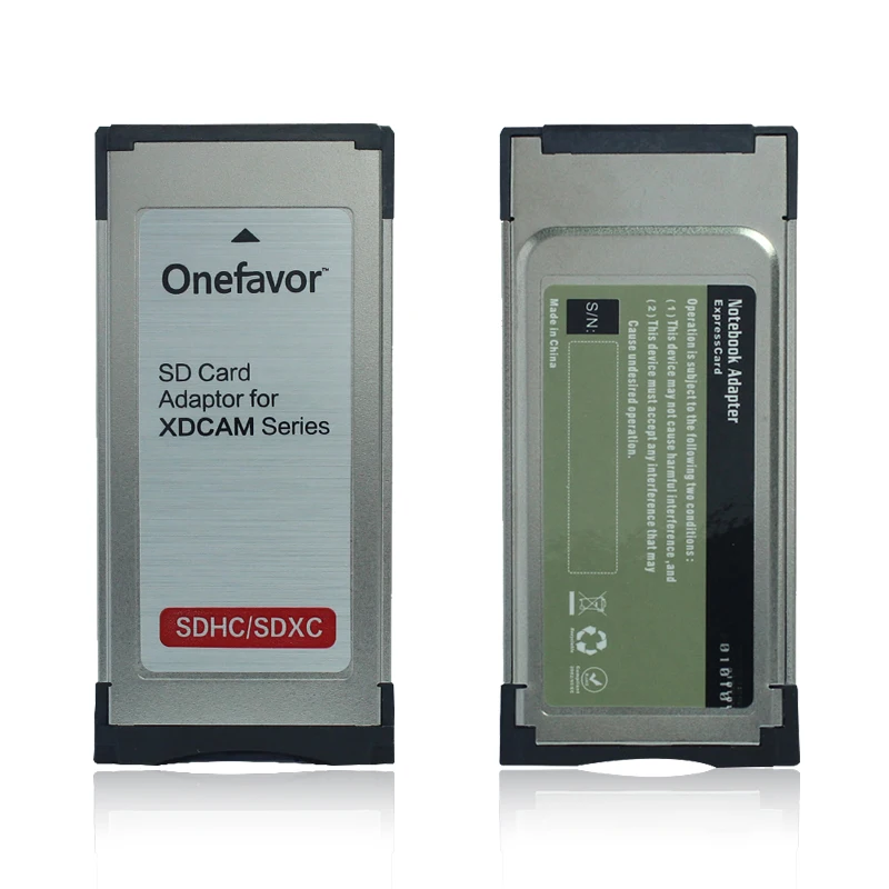 

Onefavor Original Expresscard Card reader SD SDHC SDXC Card Adaptor for XDCAM Series SXS Card Adapter