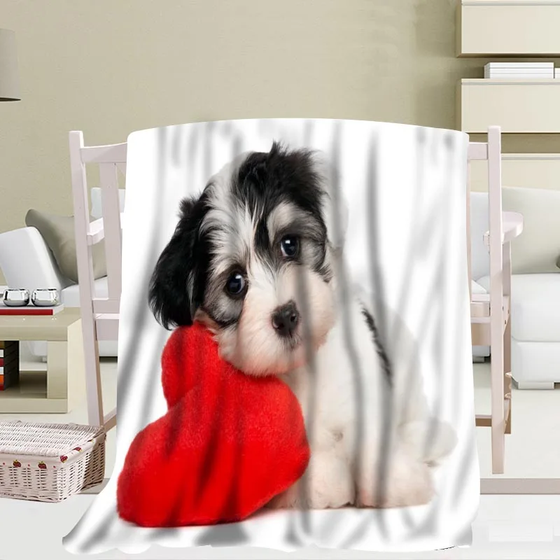 Новое поступление, Shih Tzu, одеяла для собак, 3D печать, мягкое одеяло для дома/дивана/постельных принадлежностей, переносное, для взрослых, для путешествий, одеяло - Цвет: 2