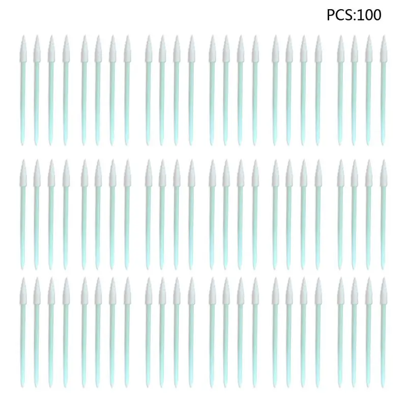100 шт./упак. спираль острый наконечник Пены тампон для чистки сенсорного экрана Безворсовая Ткань губки палочки для Камера оптические линзы электроники в мелкую дырочку; зона