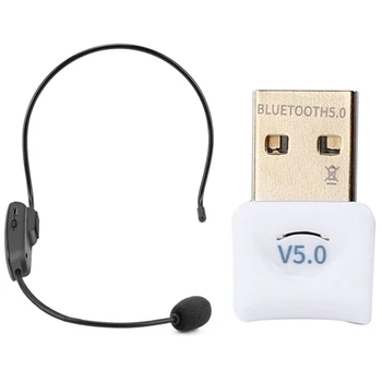 

Fm Wireless Microphone Headset Head-Mounted Megaphone Radio Mic & 5.0 Bluetooth Adapter USB Adapter Launches Wireless