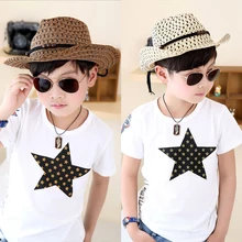 Летняя детская вязаная шапка унисекс для мальчиков и девочек, Солнцезащитная Повседневная Шапка-бини