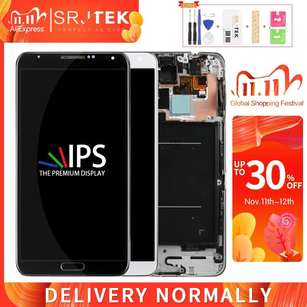 IPS экран для Samsung Galaxy Note 3 дисплей N9005 ЖК сенсорный дигитайзер Датчик стеклянная