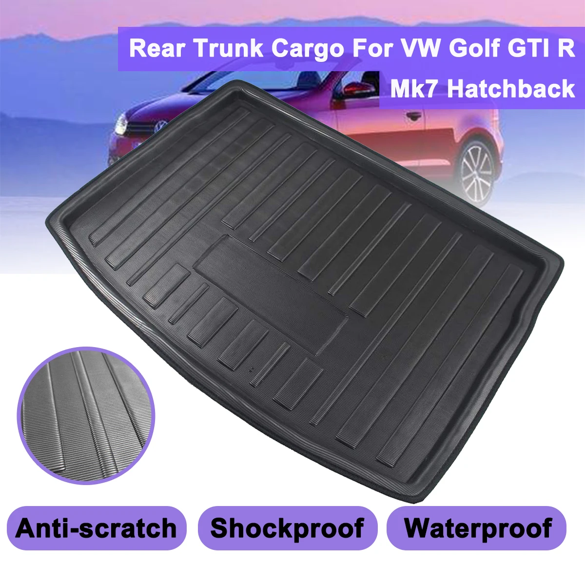 Напольный коврик накладка для VW Golf GTI R Mk7 хэтчбек 2013 2014 2015 2016 2018 чехол багажника| |