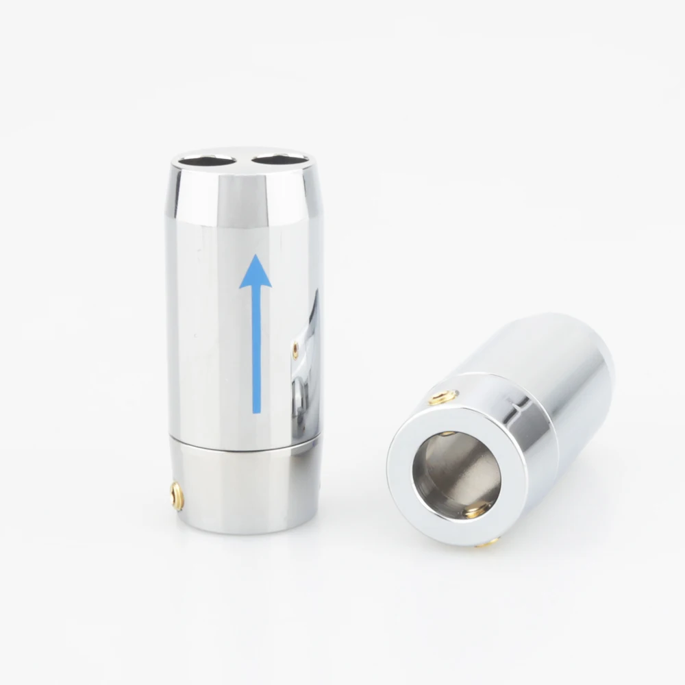 Calça de Áudio Calça de Alluminium Bota com Seta Rca para Cabo de Alto-falante 11mm a 2*7mm Hifi Calça Splitter 4xsilver y - Image 3