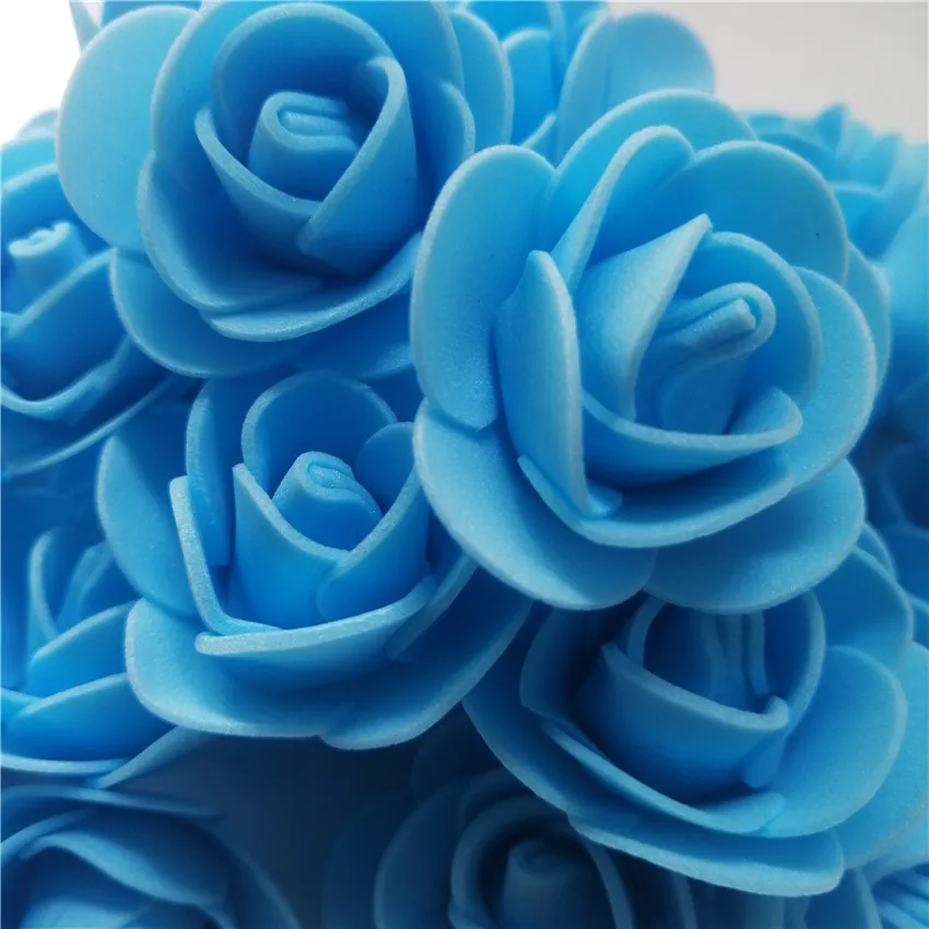 8 цветов 20 см искусственные цветы Роза Микки День Святого Валентина подарок подруге юбилей подарок на день рождения романтические украшения - Цвет: 200pcs blue