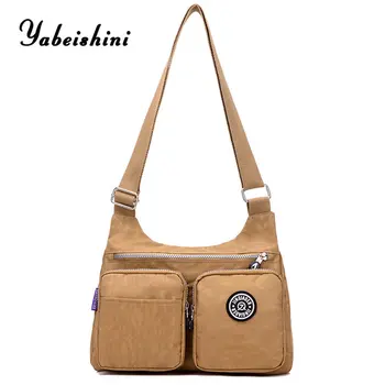 

Women's luxury handbags women bags designer Beige nylon cloth bag Lady's Tote bag shoulder bag sac a main femme traveling bag