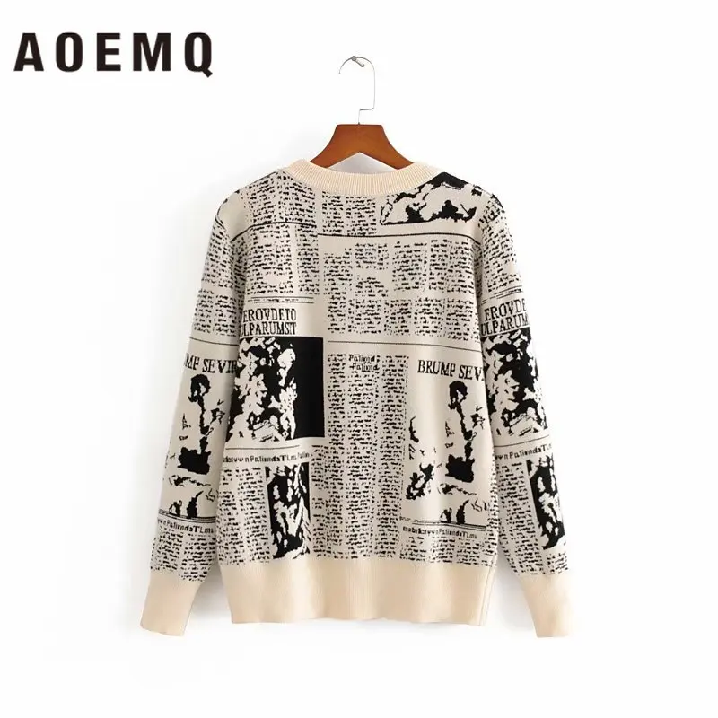 AOEMQ, модные женские комплекты, винтажные, классические, Нью-Йорк, новости, пуловер, свитера и юбки, наборы, Англия, современная, офисная, женская одежда