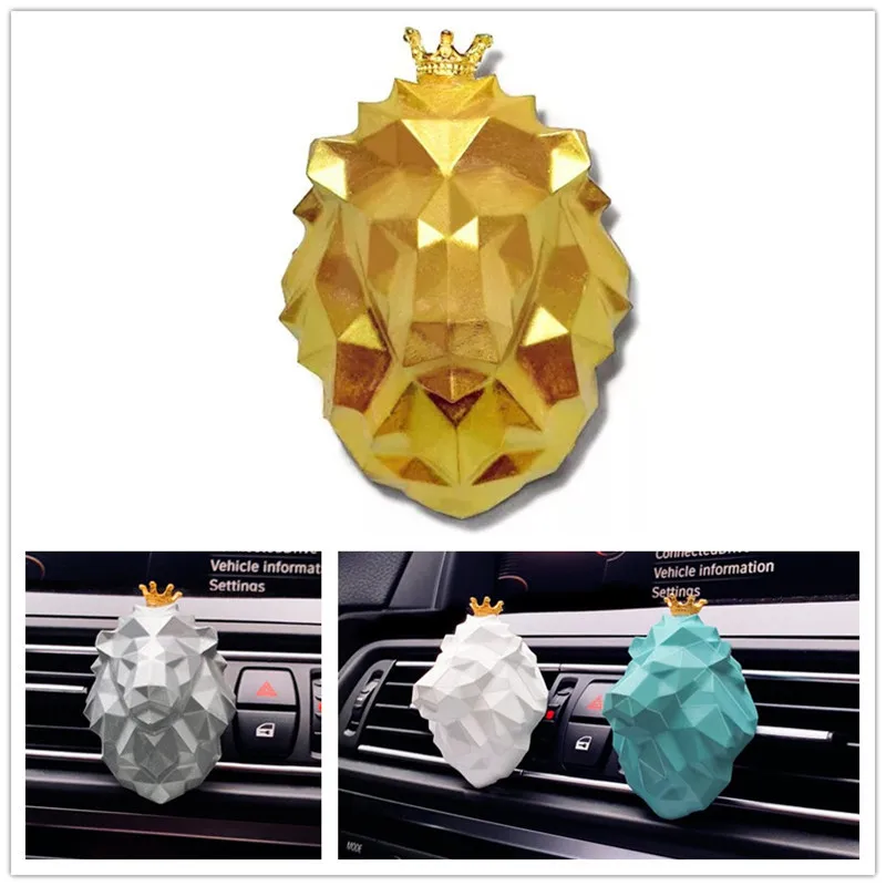 Car Fragrance Lion 3D Geometric Animal Avatar Aromatherapy Gypsum Essential Oil Diffuser Stone Air Outlet Ornaments Car Diffuser Car Fragrance Lion 3D Geometric Animal Avatar Aromatherapy Gypsum Essential Oil Diffuser Stone Air Outlet Ornaments Car Diffuser
