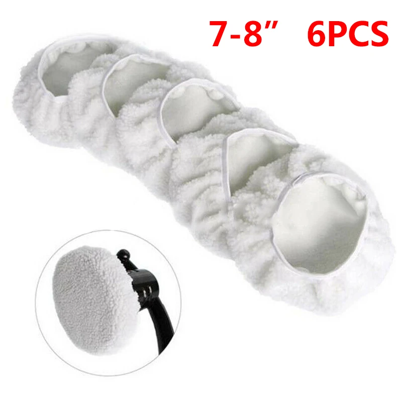 Буферные полировальные приборы-подкладки из мягкой шерсти для 7-8 дюймов полировальные рукавицы аксессуар замена круглый