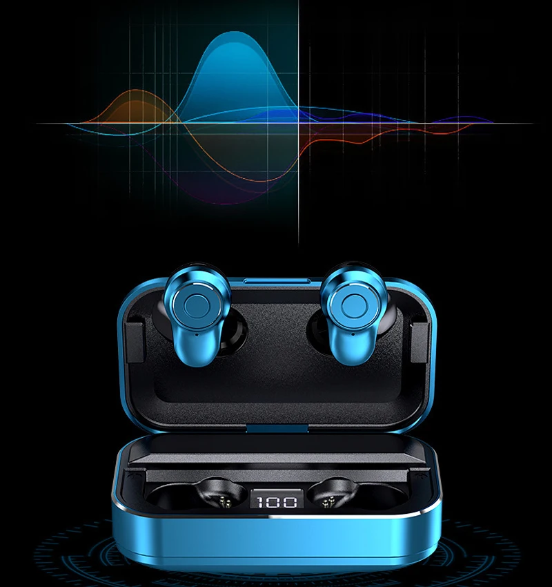CALETOP TWS 5,0 Bluetooth 8D стерео наушники IPX7 водонепроницаемый беспроводной наушник с микрофоном Спортивная гарнитура 3500 мАч зарядный чехол