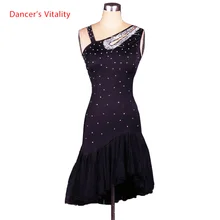 Новое Элегантное женское платье для латинских танцев Feminina черный бальный ча-ча, Румба/Самба/латинские платья для танцев