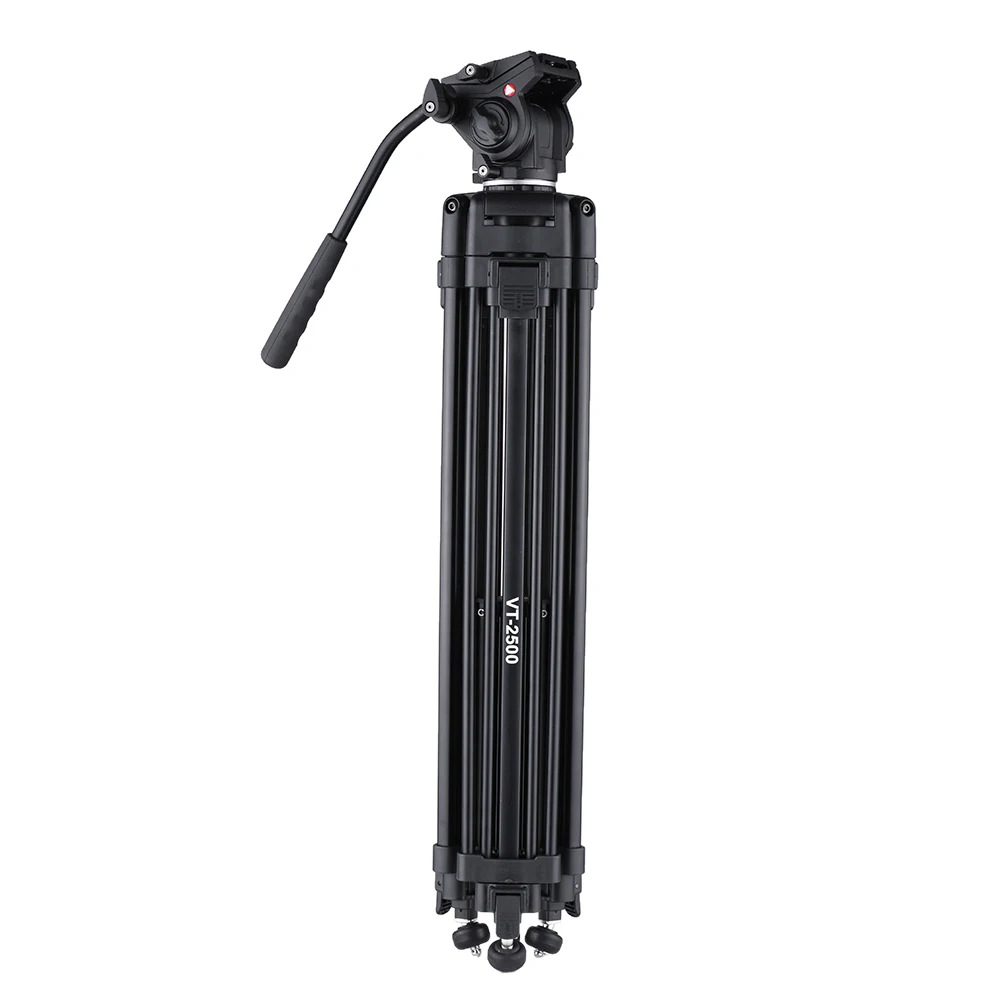 Kingjoy VT-2500 152 см/5 футов штатив для видеокамеры с амортизирующей головкой Максимальная нагрузка 8 кг+ сумка для переноски для Canon Nikon sony DSLR ILDC