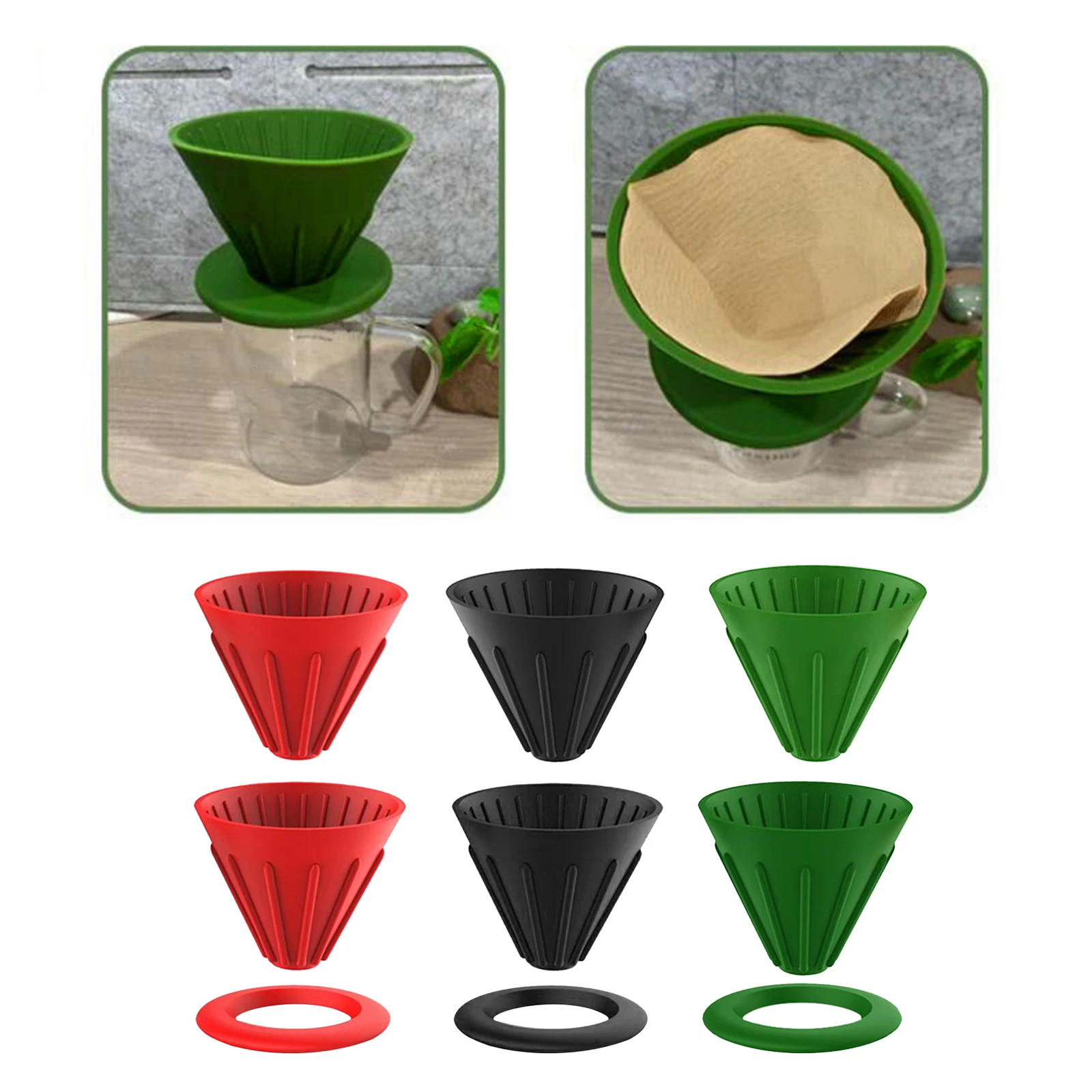 Gotero de cerámica para café cono de filtro de café de una sola taza 