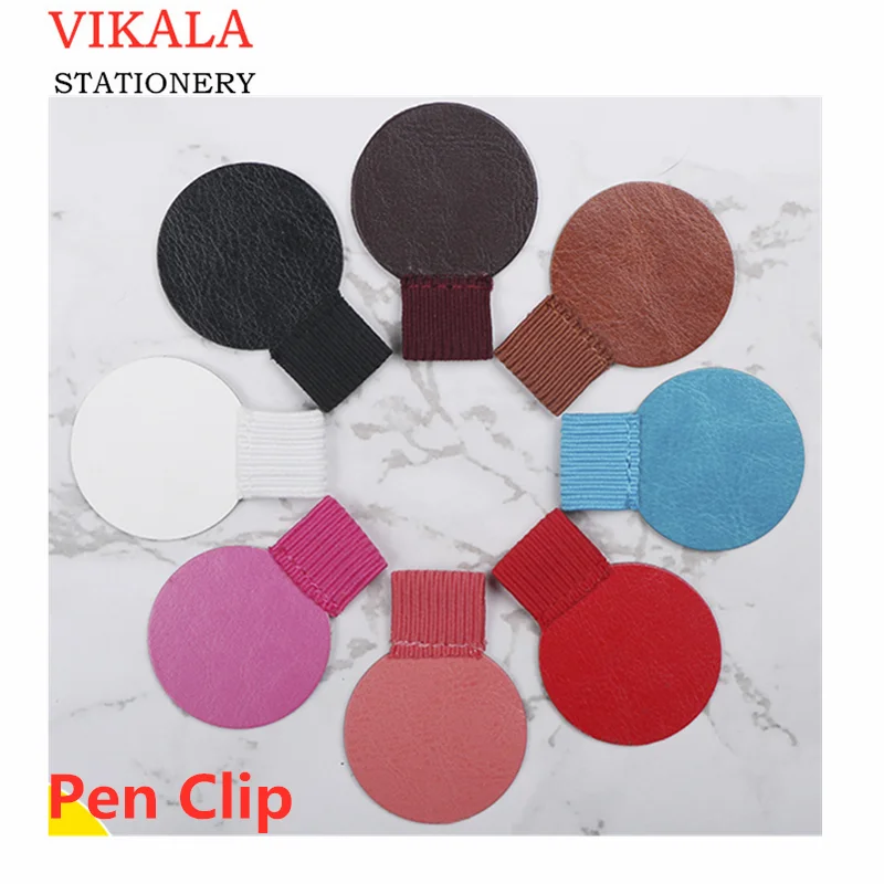 10Pcs 6Style Self-Adhesive Leather Pen Clip Pencil Elastic Loop For Notebooks Journals Clipboards Pen Holder Elastic Loop