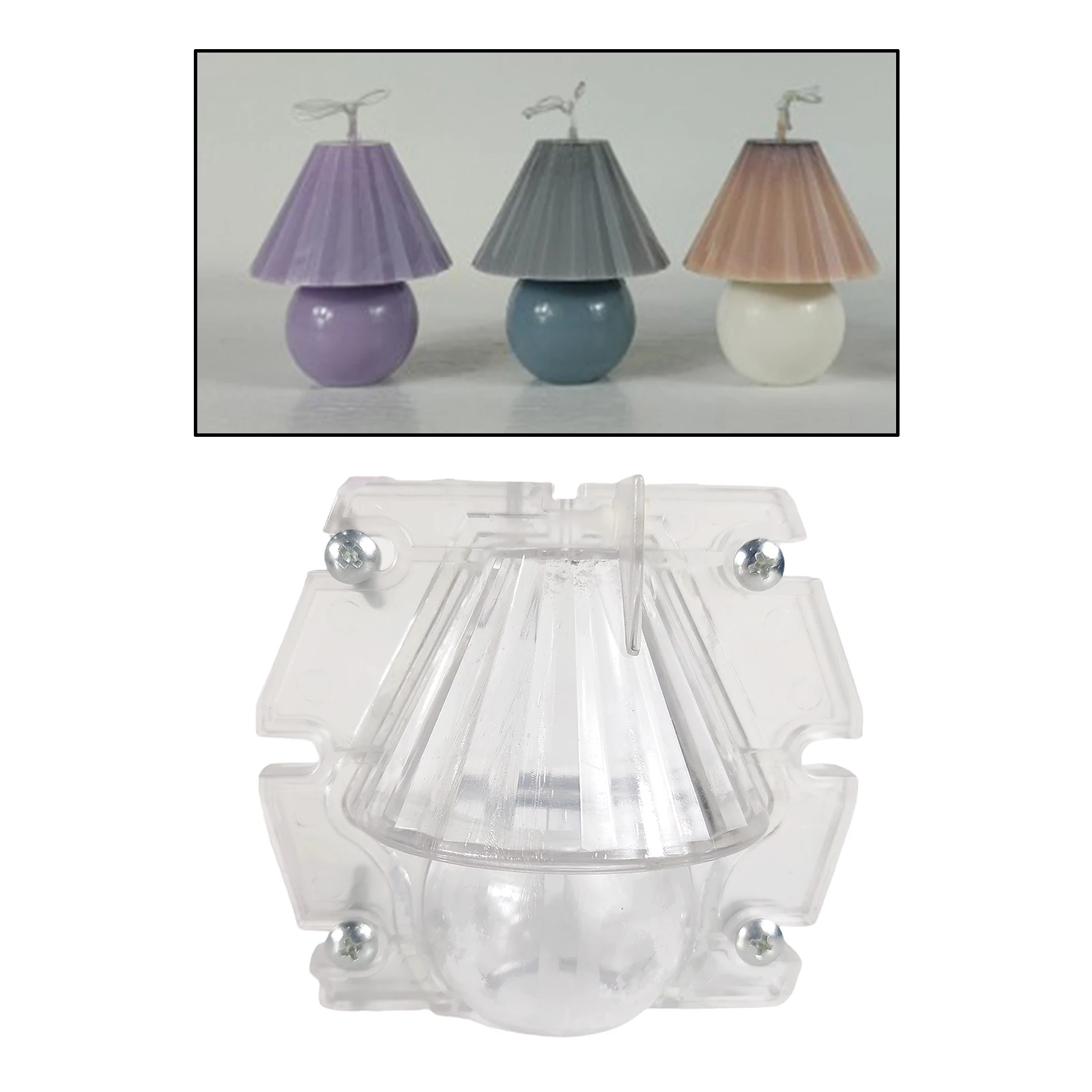 Cute Candle Making Mold Small Table Lamp Shaped Plastic Mould for Soap Chocolate
