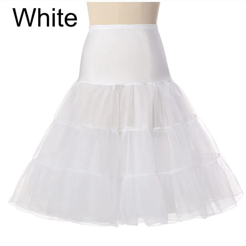 Libre corta органза enagua de Хэллоуин crinolina boda enagua nupcial para vestidos de boda enaguas рокабилли пачка - Цвет: white