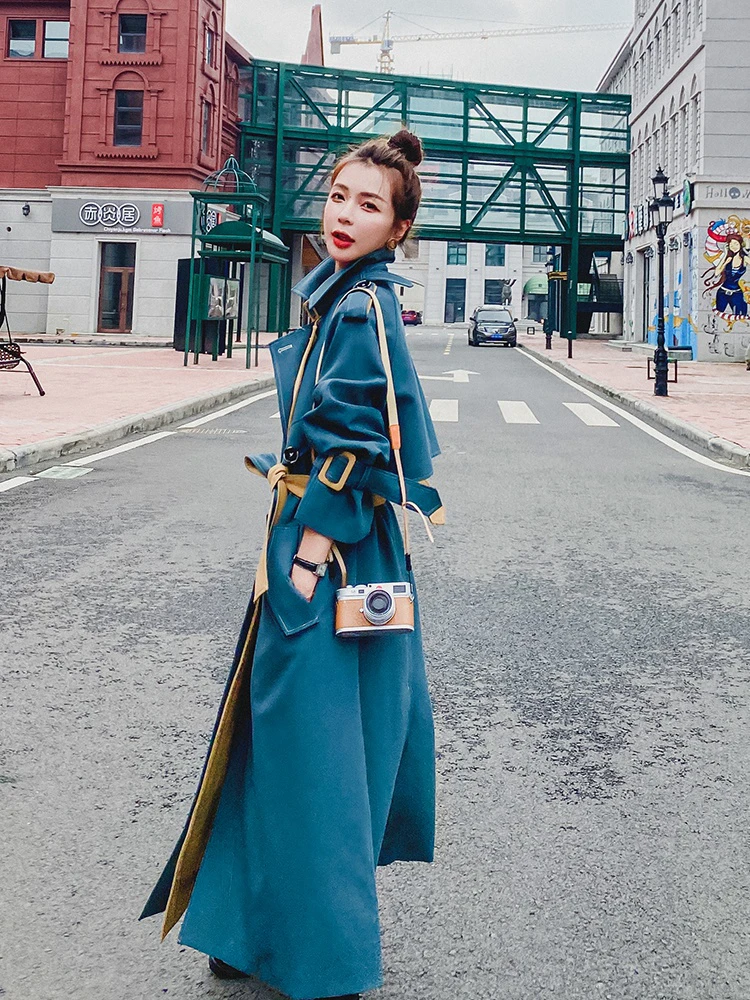 2020 New Spring And Autumn Long Women Trench Coat