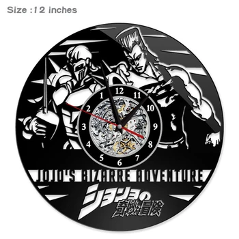 

JoJo's Bizarre Adventure Cosplay Wall Clock Vinyl Record Wall Clock Retro Nostalgia Timepiece COS Accessories Props Christmas