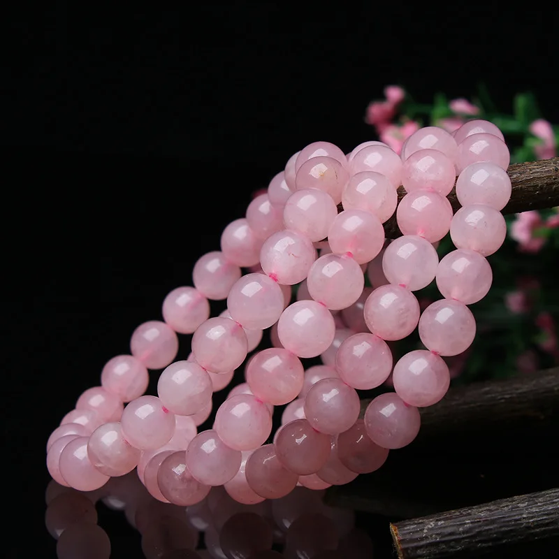 

Natural pink crystal bracelet fashion simple
