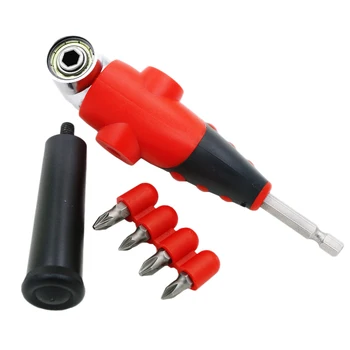 

Power Drill Repair Bits Set Head Screwdriver and 1/4 Inch Shank Right Angle Driver Screwdriver with 105 Degree Angle Extension S