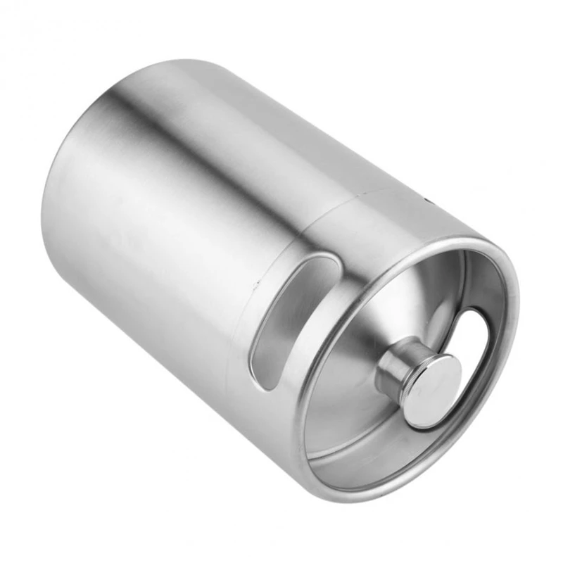 

Hot Sale 304 Stainless Steel 5L Mini Keg Beer Pressurized Growler Portable Beer Bottle Home Brewing Beer Making Tool