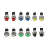 10pcs White Red Green Blue Black Yellow  Panel mount 10mm Momentary OFF-(ON) Push button Switch Upper Screw Thread ► Photo 1/6