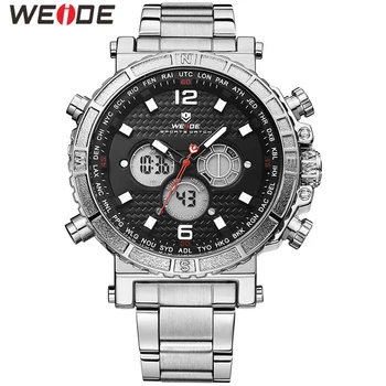 

WEIDE Men Watch Reloj Hombre Alarm Chronograph Digital Analog Military Watch Quartz Wristwatch Clock Montre Homme Men's Watches