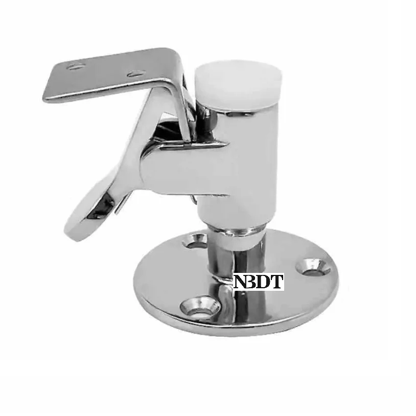 

Chrome Plated Solid Brass Cousion Doorstop Door Stop Holder Stopper Catch Hook Boat Yacht Marine Hardware