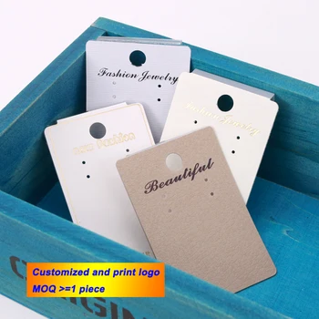 

5x7cm Card Cards for Earring Necklace Bracelet Hair Band Jewelry Display Packaging Earring Holder Customized Logo