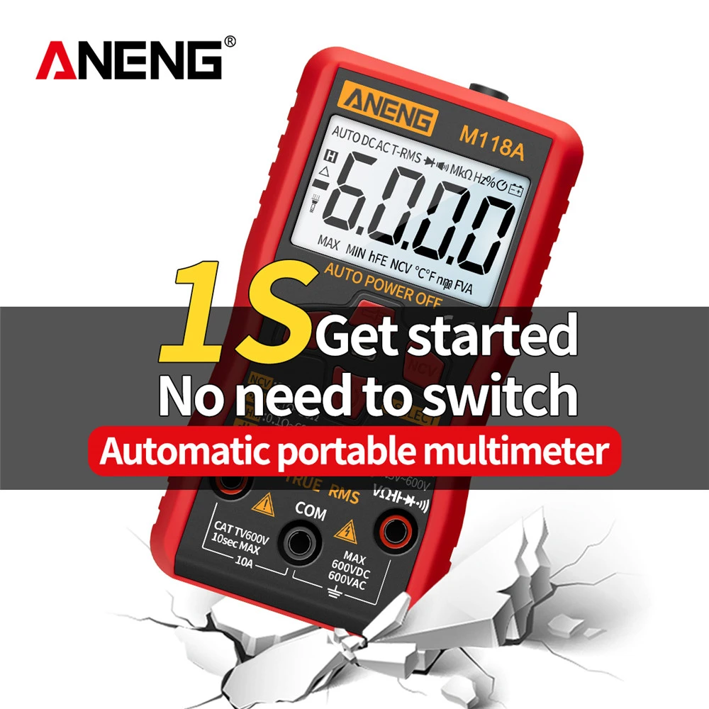 ANENG M118A  Digital Multimeter AC//DC Spannungs Tester NCV Measuring 6000 Counts