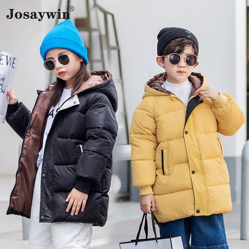 

Winter Jacket Kids Boys Hooded Parkas Thick Warm Long Coat For Boys Jacket Children Clothes Winter Jacket For Girls Coat