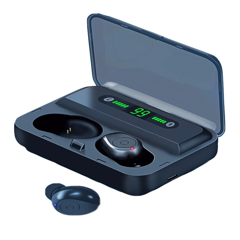 F9 HIFI Wireless Headphones Bluetooth 5 0 TWS Digital Display Waterproof Sports Earphone Support iOS Android Phones HD Call