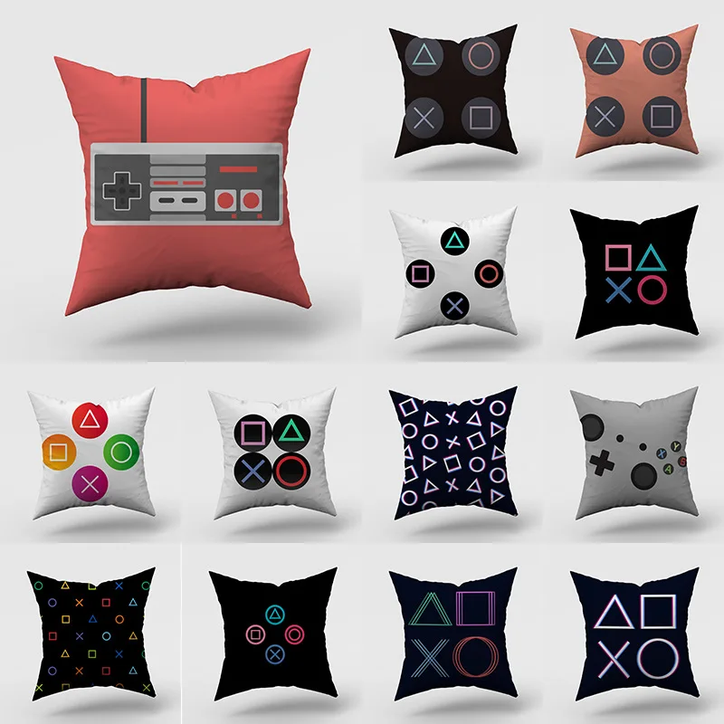 Pillowcase 45 45CM Game Peripheral Gamepad Key Pillowcase Polyester Pillowcase Personalized Decoration Pillowcase