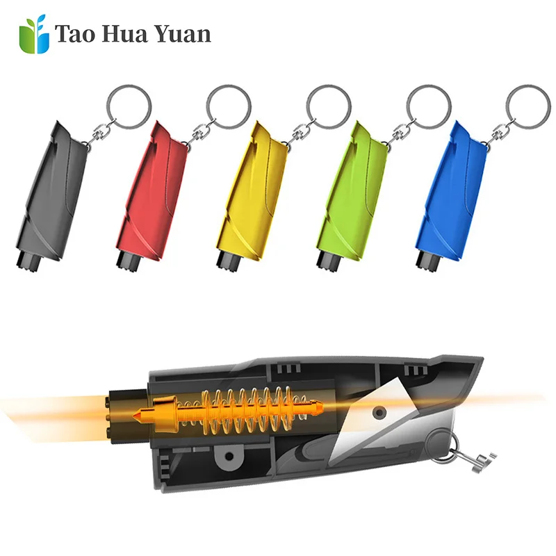 Safety Hammer Keychain Safety Hammer Car Hanging Accessories Key Chain Knife Life Saving Seat Belt Cutter Break Window Glass